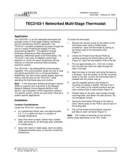 Johnson Controls TEC2103-1 Installation Instructions Manual