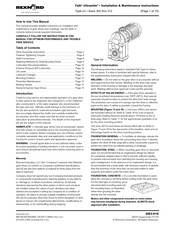 Rexnord Falk Ultramite UJ 312 Installation & Maintenance Instructions Manual