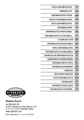 Diadora UTILITY 702.173551 Product Information Notice