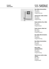 SSS Siedle BVI 750-0 Installation & Programming