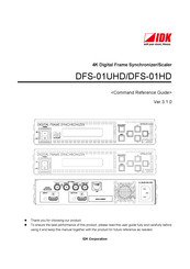 IDK DFS-01UHD Command Reference Manual