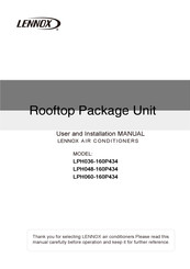 Lennox LPH048-160P434 User And Installation Manual