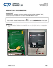 CTI GG6-GR Manual