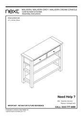Next MALVERN 120816 Assembly Instructions Manual