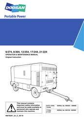 Doosan 12/254 Operation & Maintenance Manual