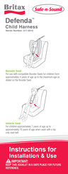 Britax Safe-n-Sound Defenda Child Harness Manual Instructions For Installation & Use