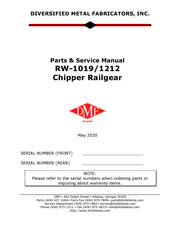 DMF RW-1019 Parts & Service Manual