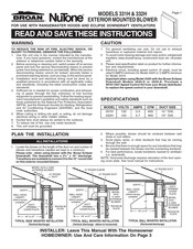 Broan NuTone 331H Instructions Manual