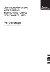 Spring 56 0310 68 10 Instructions For Use Manual