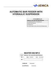 Iemca MASTER 880 MP-E Manual For Use And Maintenance