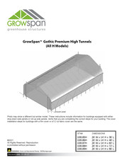 GrowSpan Gothic Premium 108186H Manual