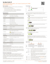 Savant SSC-W485 Quick Reference Manual