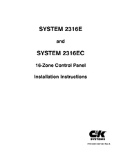 C&K systems System 2316EC Installation Instructions Manual
