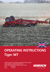 horsch Tiger 3 AS Operating Instructions Manual