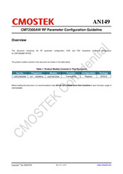 CMOSTEK CMT2300AW Configuration Manuallines