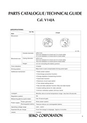 Seiko V14JA Parts Catalogue /Technical Manual