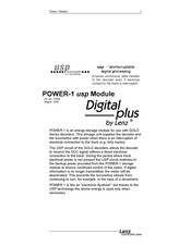 Lenz Digital plus POWER-1 Quick Start Manual