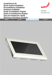 Zehnder Rittling ComfoTouch XL Quickmanual Installation