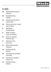 Miele professional A 800 Operating Instructions Manual