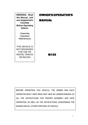 Tractor Supply M150 Owner's/Operator's Manual