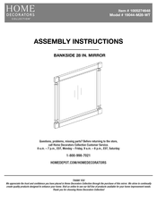 Home Decorators 19044-M28-WT Assembly Instructions Manual