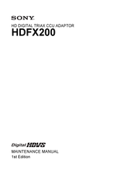 Sony HDFX200 Maintenance Manual