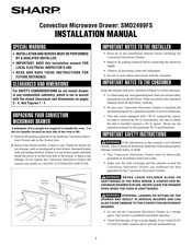 Sharp SMD2499FS Installation Manual