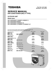 Toshiba MCY-MHP0405HT Service Manual