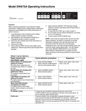 Amana SofSound III DWA73A Operating Instructions