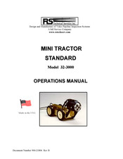 RS Technical Services MINI TRACTOR STANDARD Operation Manual
