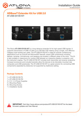 Panduit ATLONA AT-USB-EX100-KIT Installation Manual