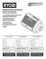 Ryobi ONE+ PAD01 Manuals | ManualsLib