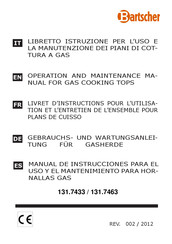 Bartscher LPG69 Series Operation And Maintenance Manual