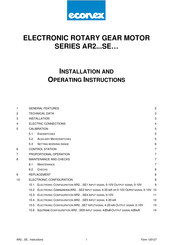Econex AR2 SE Series Installation And Operating Instructions Manual