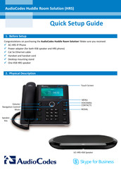 AudioCodes Huddle Room Solution Quick Setup Manual