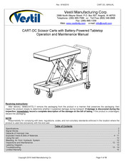 Vestil CART-2500-2040-DC Operation And Maintenance Manual