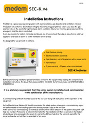 Medem SEC-K V4 Installation Instructions Manual