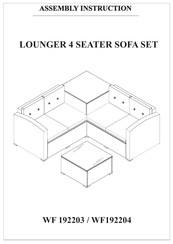 Home Depot LOUNGER 4 SEATER SOFA SET WF192204 Assembly Instruction Manual