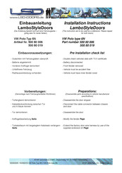 LSD 500 80 006 Installation Instructions Manual