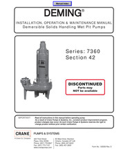 Crane Deming 7360 Series Installation, Operation & Maintenance Manual