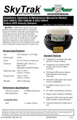Parker Squibb Taylor SkyTrak SK2-1009-D Installation, Operation & Maintenance Manual