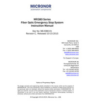 Micronor MR380-1 Series Instruction Manual