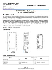 CommScope NOVUX CC 100 Installation Instructions Manual