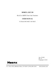 HORITA SR-50/RLT User Manual