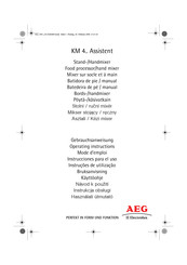 Electrolux AEG KM 4 Assistent Series Operating Instructions Manual