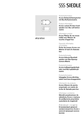SSS Siedle ATLE 670-0 Product Information