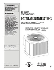 Rheem A17 Series Installation Instructions Manual