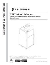 Friedrich VERT-I-PAK VHA 18000-24000 Installation & Operation Manual