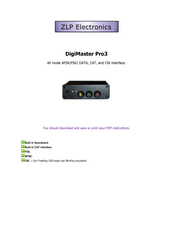 ZLP Electronics DigiMaster Pro3 Manual