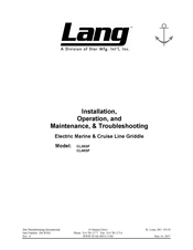 Lang CL48GF Installation, Operation And Maintenance Manual